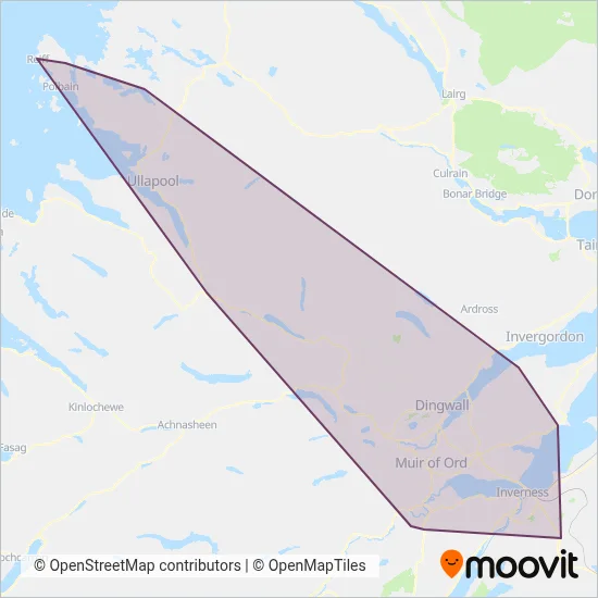 D & E Coaches coverage area map