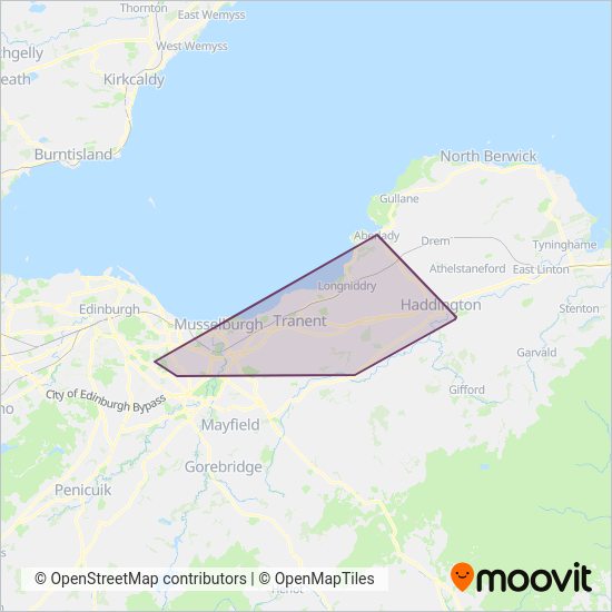 Prentice Coaches coverage area map