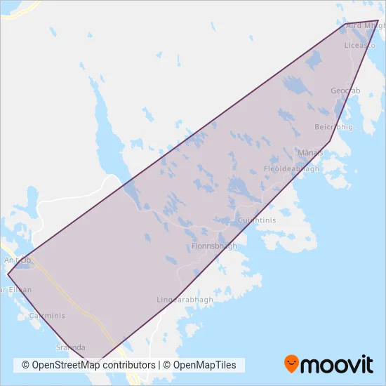 South Harris Coaches coverage area map