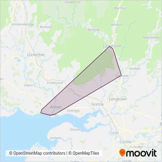 Andersons of Langholm coverage area map