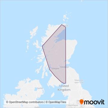 National Rail coverage area map