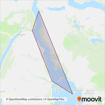 Cruise Loch Lomond coverage area map