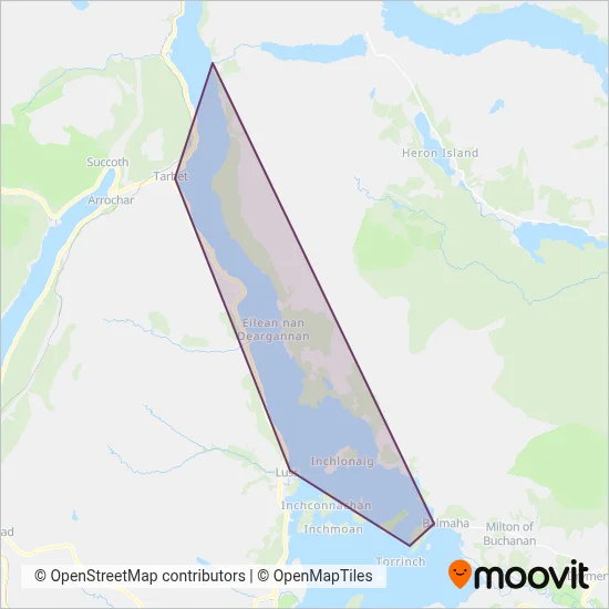 Cruise Loch Lomond coverage area map