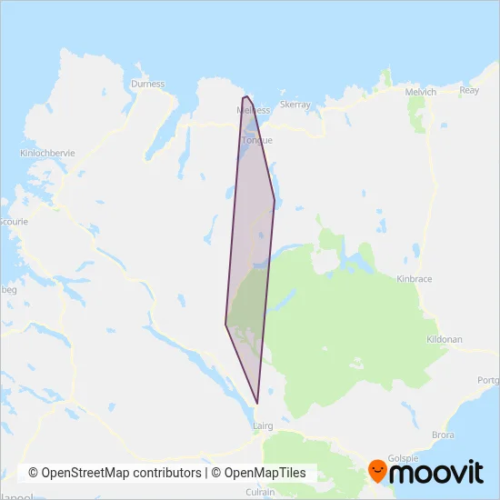 Tranport for Tongue coverage area map