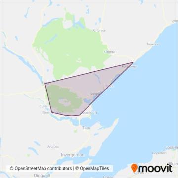 MacLeod's Coaches coverage area map