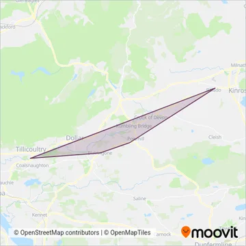 Glenfarg Community Transport Group coverage area map