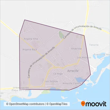 Lanzarote-Arrecife coverage area map