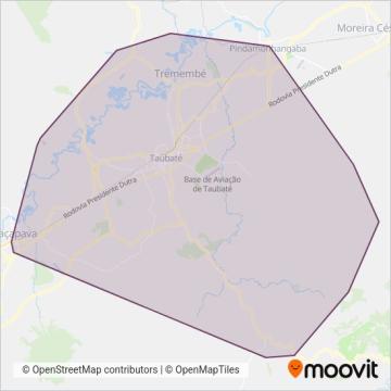 Mapa da área de cobertura da ABC TRANSPORTES