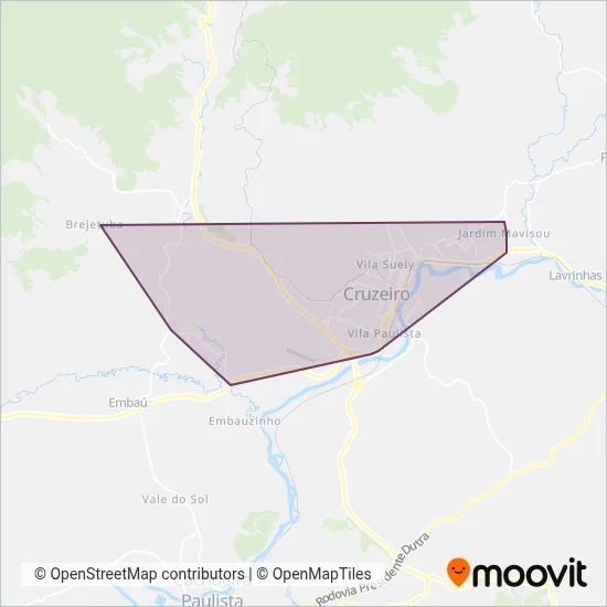 Utile Urbano (Cruzeiro) coverage area map