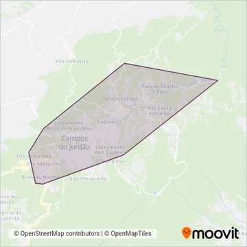 Viação na Montanha coverage area map
