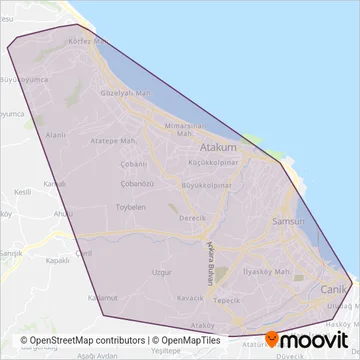 Özel Halk Otobüsleri coverage area map