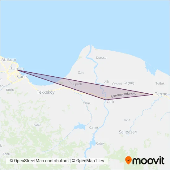 BAFAŞ coverage area map