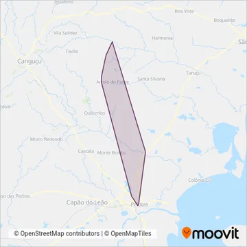 Harms coverage area map
