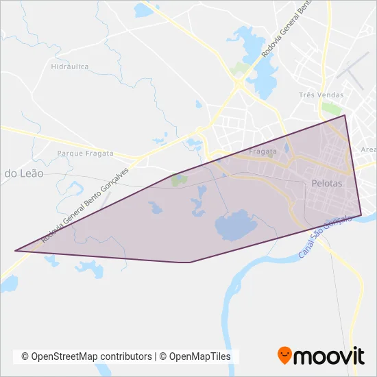 UFPEL - Transporte de Apoio coverage area map