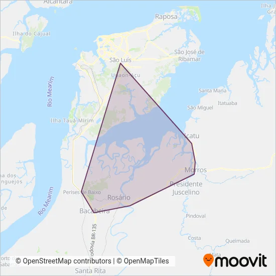 Sistema Integrado do Munim coverage area map
