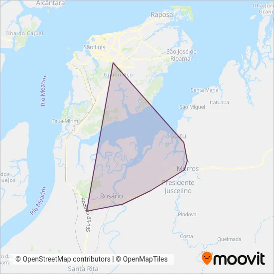 MOB (Expresso do Trabalhador) coverage area map