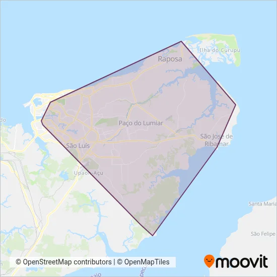 MOB (Bus) coverage area map