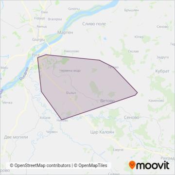 Междуселищни линии coverage area map
