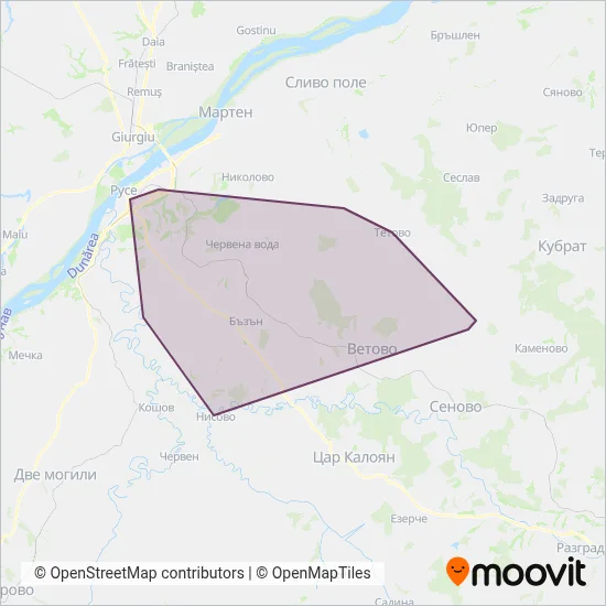 Intercity Lines coverage area map