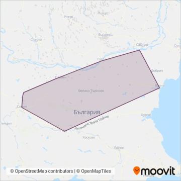 BDZ Passengers coverage area map