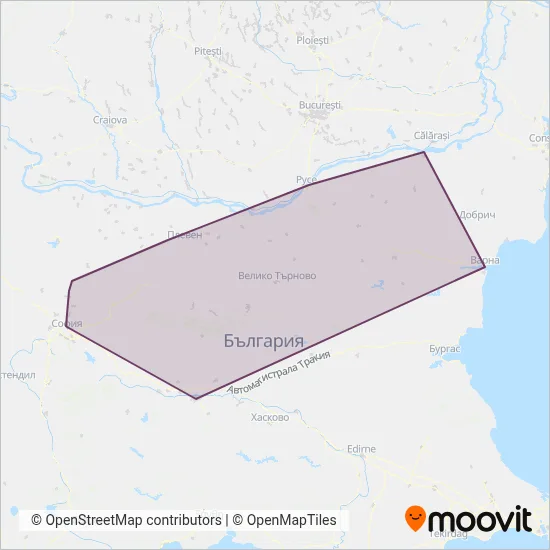 BDZ Passengers coverage area map