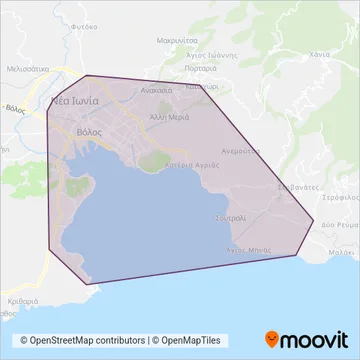 ΚΤΕΛ coverage area map