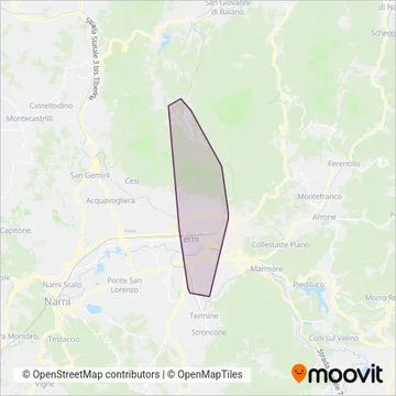 Cooperativa Mobilità Trasporti coverage area map