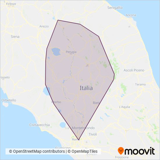 Busitalia - Sita Nord s.r.l. coverage area map