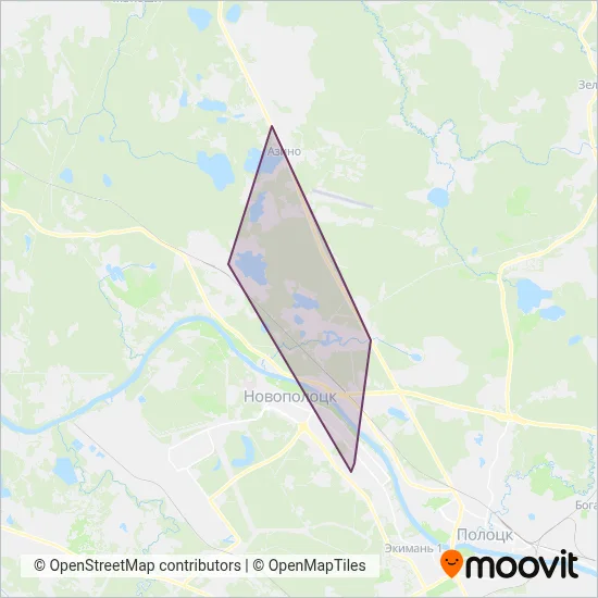 Motor Transport Enterprise #6 Novopolotsk Branch coverage area map