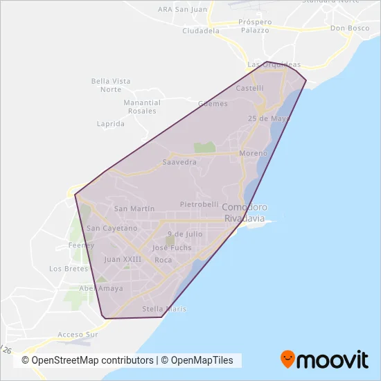 Sol Bus coverage area map