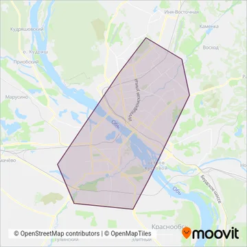 Схема покрытия компании ЦУГАЭТ (Трамвай)