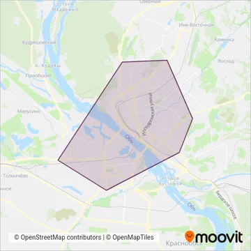 Схема покрытия компании ЦУГАЭТ (Канатная дорога)