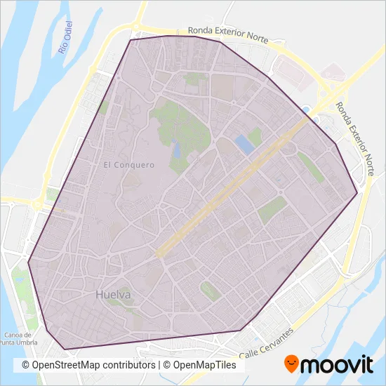 Cobertura del mapa de EMTUSA