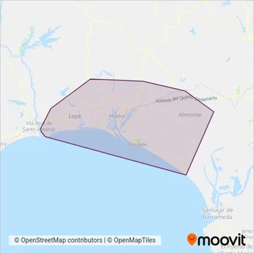 DAMAS coverage area map