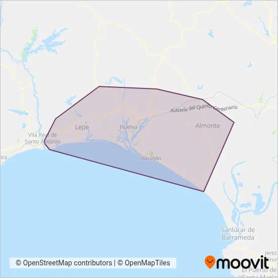 Cobertura del mapa de DAMAS