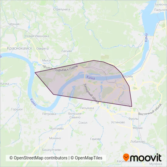 Minibuses coverage area map