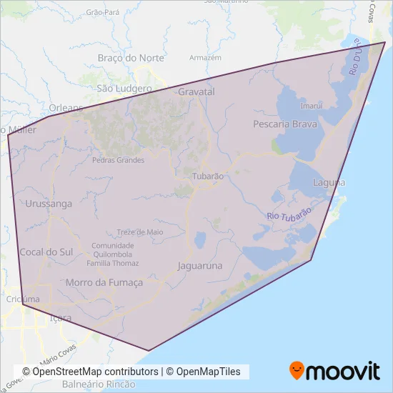 Alvorada (Intermunicipal) coverage area map