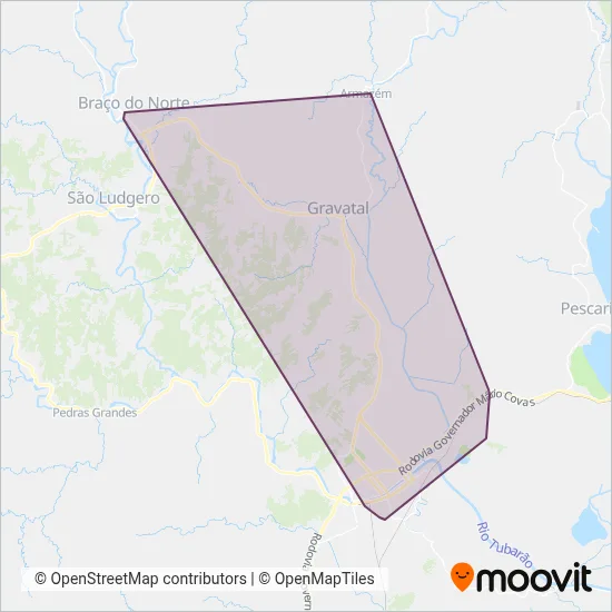 TCL (Intermunicipal) coverage area map
