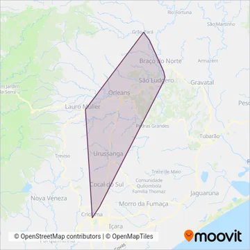 São José  (Intermunicipal) coverage area map