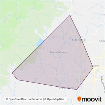 Forquilhinha (Intermunicipal) coverage area map