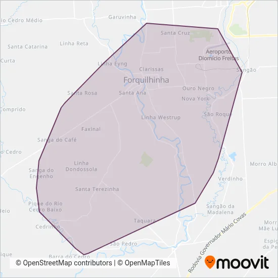 Rio Maina (Municipal Forquilhinha) coverage area map