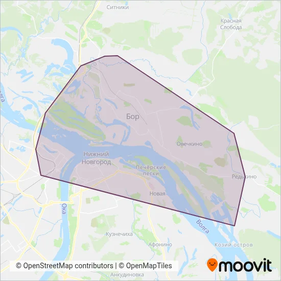Borskoye PAP Municipal Unitary Enterprise (Bus) coverage area map