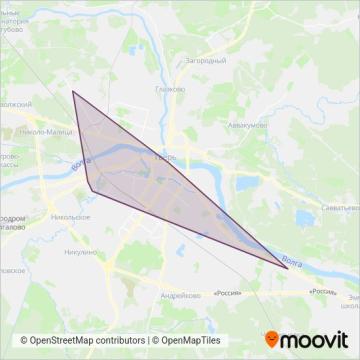 Транспорт Верхневолжья (Cable Car) coverage area map