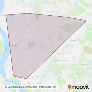 Схема покрытия компании ЦОиКП (Канатная дорога)