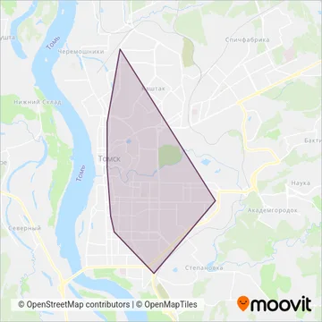 ЦОиКП (Tram) coverage area map