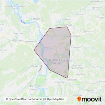 Схема покрытия компании Томск ЦОиКП