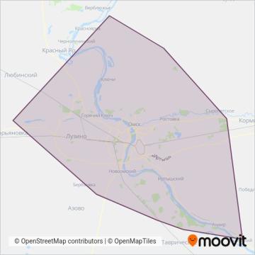 Схема покрытия компании Омск ПП и ПАТП (Автобус)