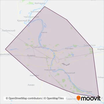 Омск ПП и ПАТП (Bus) coverage area map