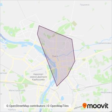 Схема покрытия компании Омск ПП и ПАТП (Трамвай)