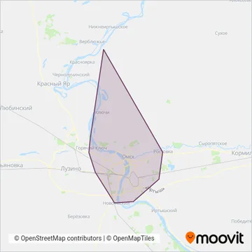 Схема покрытия компании Омск ПП и ПАТП (Фуникулер)